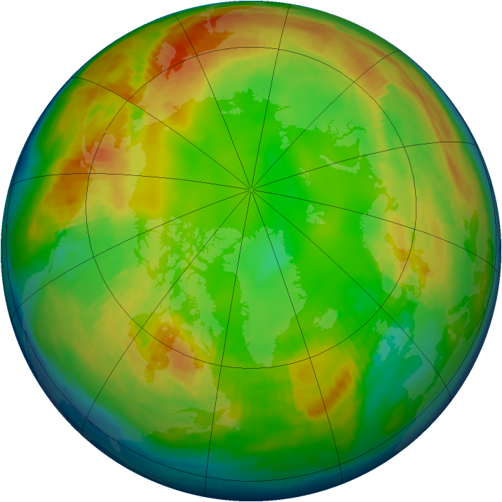 Arctic ozone map for 06 February 1997